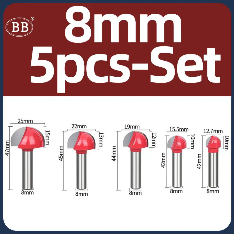 BB Half Round Router Bits