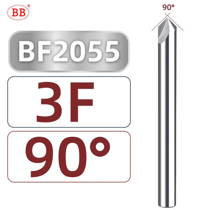 BB Chamfer Cutter Long Length 100mm 150mm Carbide Extended 3F V Milling Countersink CNC 60 90 120 Degree Deburring Edges