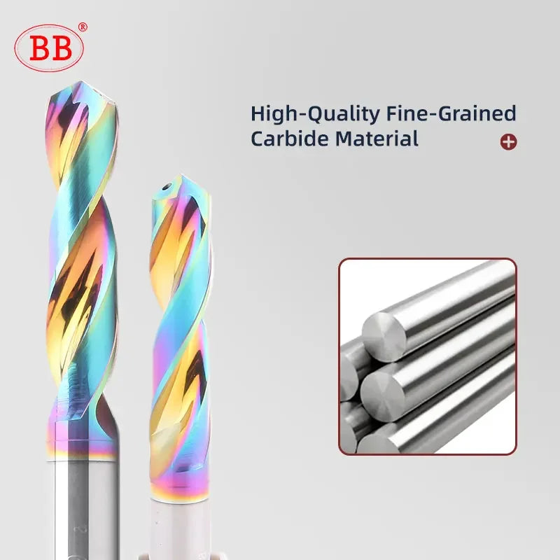BB Internal Cooling Carbide Drill 3xD Diameter DLC CNC High Feed Machining for Aluminum Copper BC2055