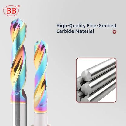 BB Internal Cooling Carbide Drill 3xD Diameter DLC CNC High Feed Machining for Aluminum Copper BC2055