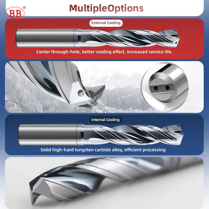 BB Pro Drill for Stainless Steel 5D Hole Making Efficiency Bit Internal Cooling