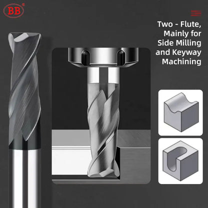 BB 2F Corner Radius End Mill for Metal Steel Iron BK2055