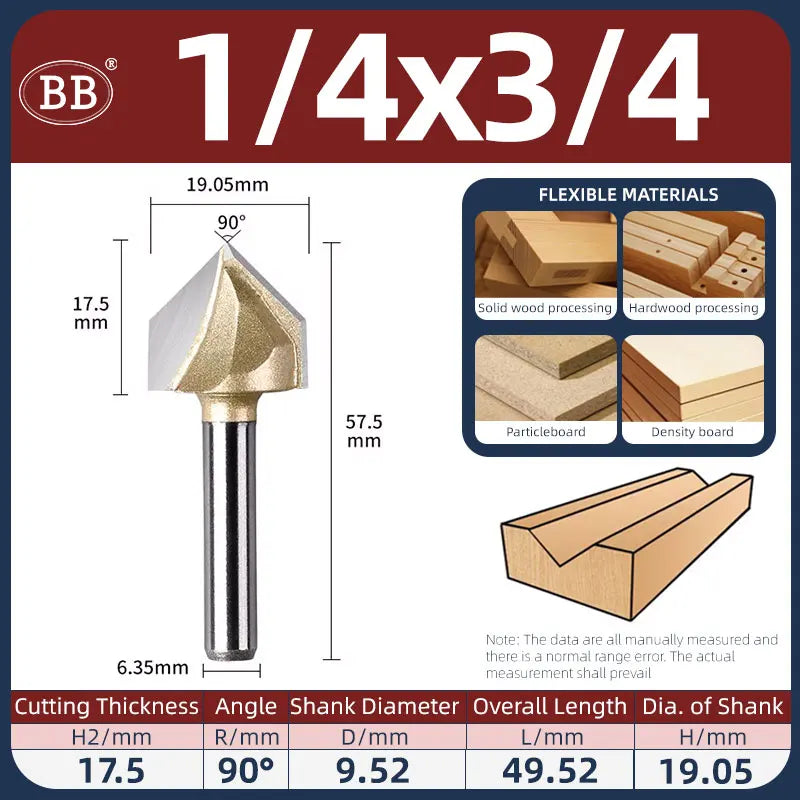 BB V Groove Slot Cutter Woodworking