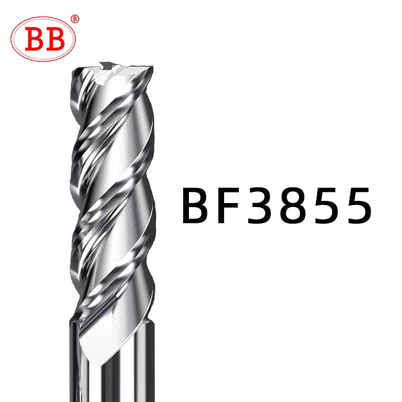 BB 3 Flute BF3055 BC3055 BC3855 BF3855 Carbide Milling Cutter Tungsten End Mill CNC Tool for Aluminum Fiberglass Acrylic Wood Copper Plastic
