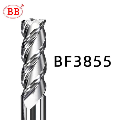 BB 3 Flute BF3055 BC3055 BC3855 BF3855 Carbide Milling Cutter Tungsten End Mill CNC Tool for Aluminum Fiberglass Acrylic Wood Copper Plastic