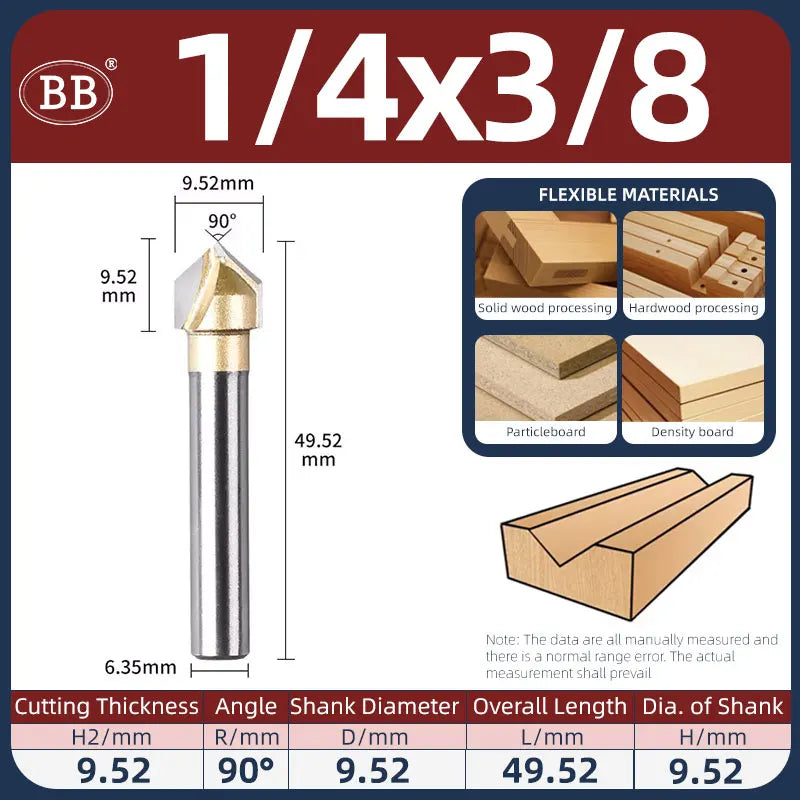 BB V Groove Slot Cutter Woodworking