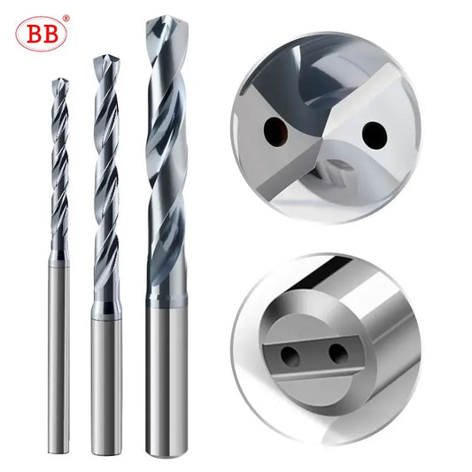 BB 3xD Pro Drill Bit Internal Cooling Carbide CNC Hole Drilling Tool Efficient SUS Stainless Steel Alloy Diameter 1mm to 20mm