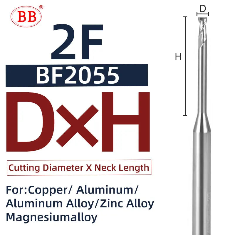 BB Micro & Long Neck End Mill-BF2055