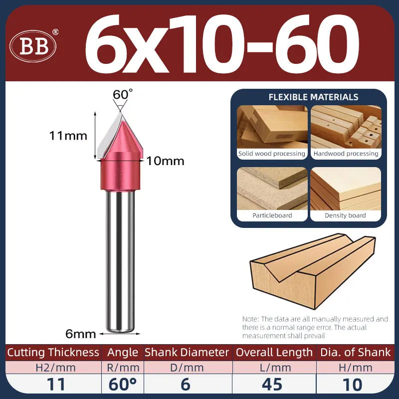 BB V Groove Slot Cutter Woodworking