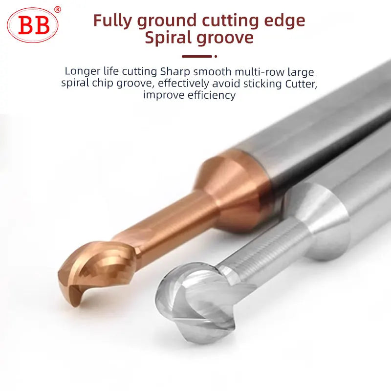 BB Ball T Shape Cutter Solid Carbide 3D End Mill R2 R3 R4 R5 R6 Metal Steel Aluminum Copper Iron