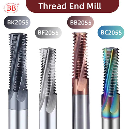 BB UNC UNF NPT BSP G BSPT PT RC Thread Milling Cutter Inch Solid Carbide CNC Pipe Machining Tool 55 60 1/4 3/4 5/16 1/8 3/8 1/2