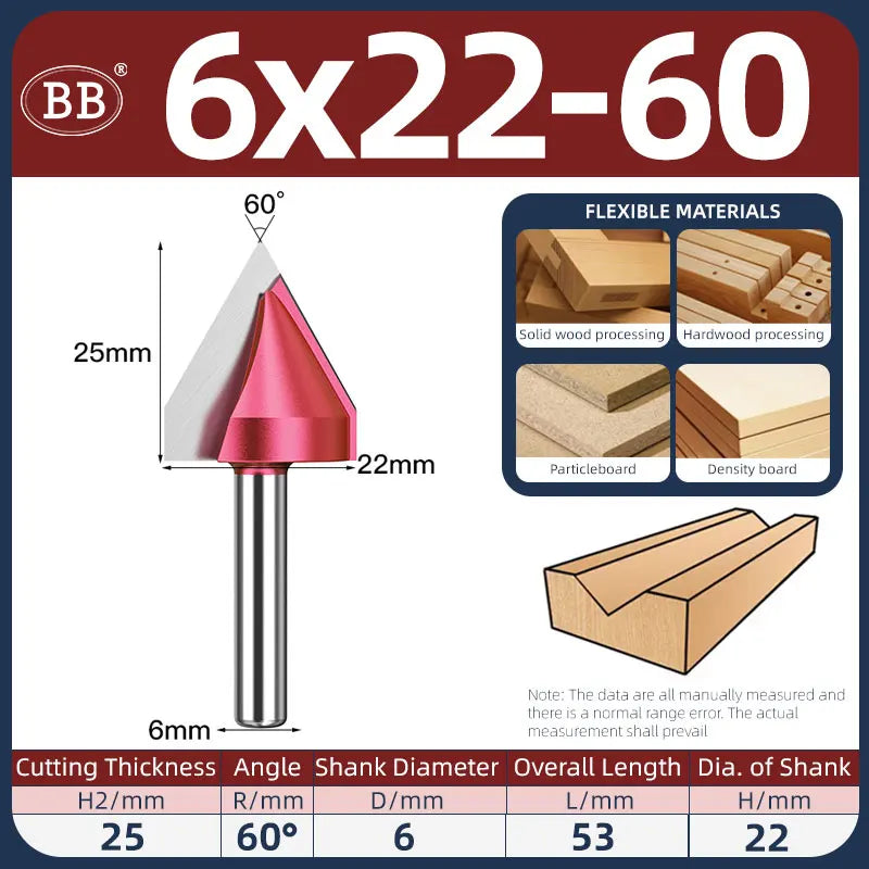 BB V Groove Slot Cutter Woodworking