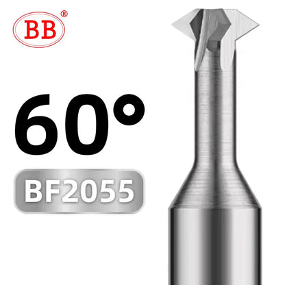 BB Front Back Deburrer Double Angular Chamfering Cutter Inner Chamfer 90 60 Degree for Metal Hole Internal Burr Removal CNC Tool
