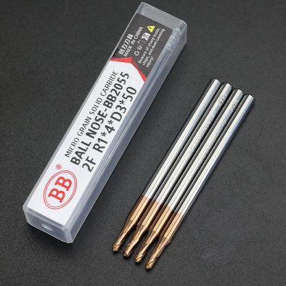 BB 3mm Shank Diameter Ball Nose & Flat End Mill Small Carbide Cutter CNC Machining