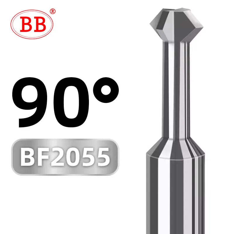 BB Front Back Deburrer Double Angular Chamfering Cutter Inner Chamfer 90 60 Degree for Metal Hole Internal Burr Removal CNC Tool