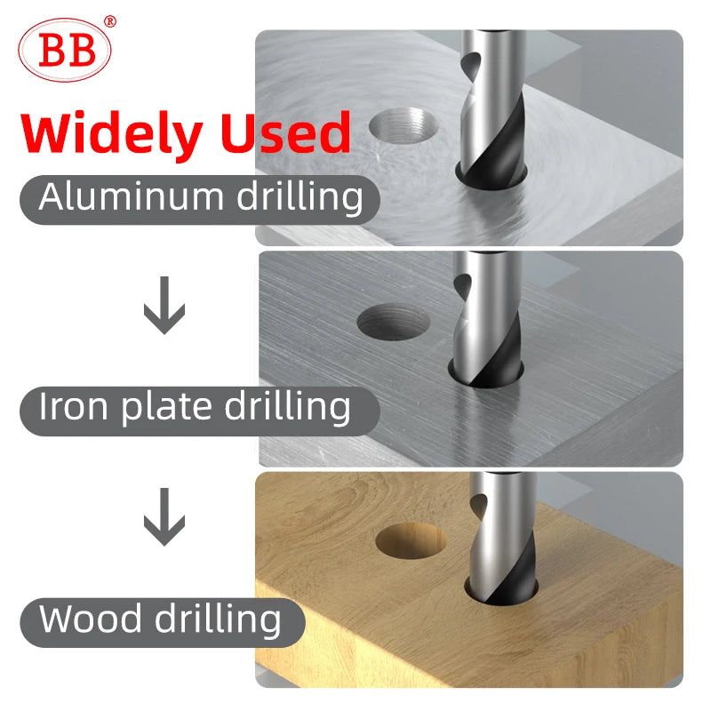 BB Twist Drill Bit 1/2 Inch HSS M2 M35 Cobalt Metal Steel Hole Making Tool CNC Drilling 12mm Shank 12~35mm