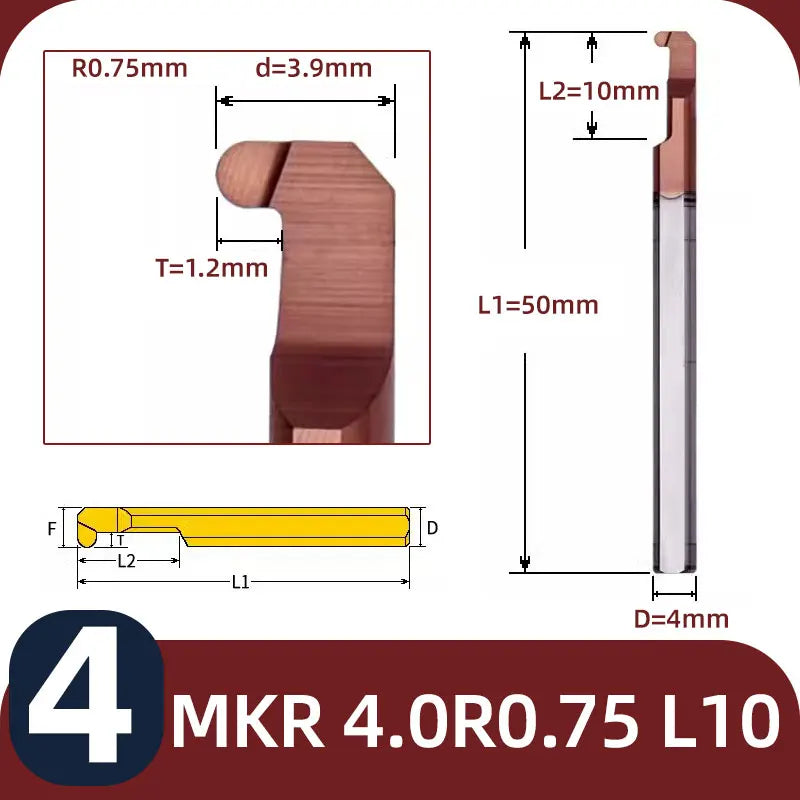 BB MKR Grooving Cutter