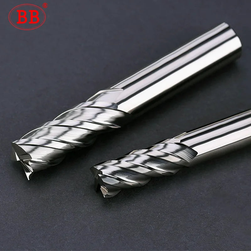 BB Cermet Flat End Mill Ball Nose Corner Radius Die Steel Cast Iron Cutting CNC Machining Metal Ceramic Tool 6mm 8mm 10mm