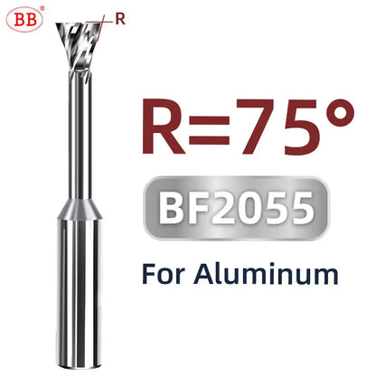 BB Carbide Dovetail Mill Cutter Spiral Flute CNC Slot Long Cutting Length Tool Diameter 1mm-20mm