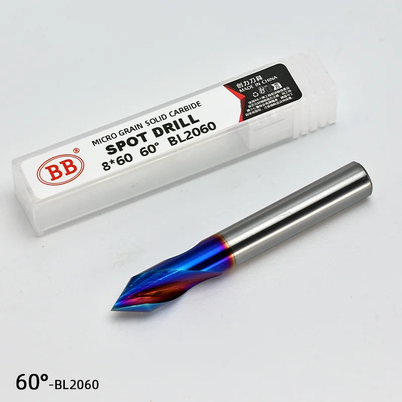 BB Spot Drill Bit CNC Hole Making Tool NC 60 90 120 Degree Short Drill 1mm-20mm Hard Steel Aluminum Coating BL2060 BC2055