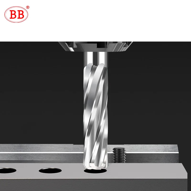 BB Machine Reamer 1-12mm Carbide CNC Spiral Flute PRO External Cooling for Aluminum