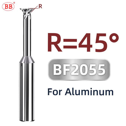 BB Carbide Dovetail Mill Cutter Spiral Flute CNC Slot Long Cutting Length Tool Diameter 1mm-20mm