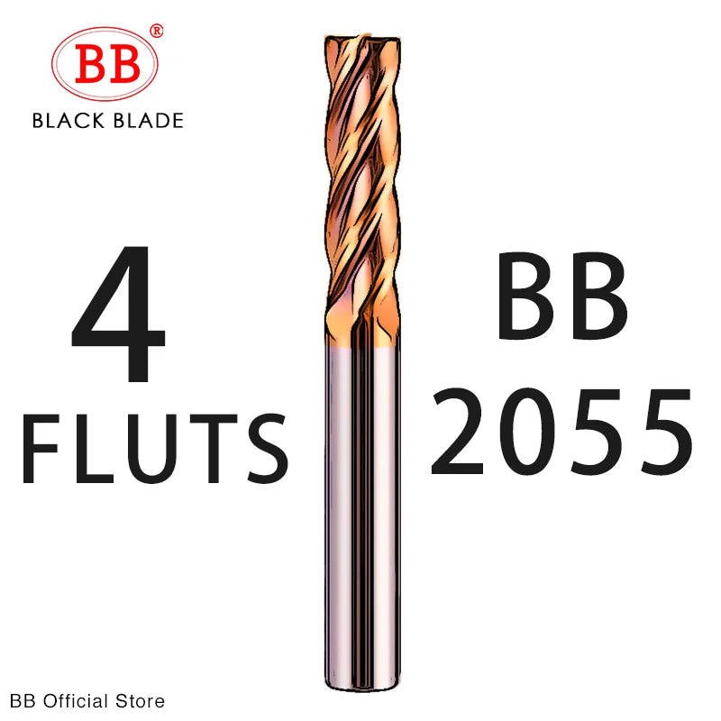 BB Long Length 75mm 100mm 120mm 150mm 200mm 250mm D6 Shank 6mm 4mm Diameter 6mm 8mm 10mm 12mm End Mill