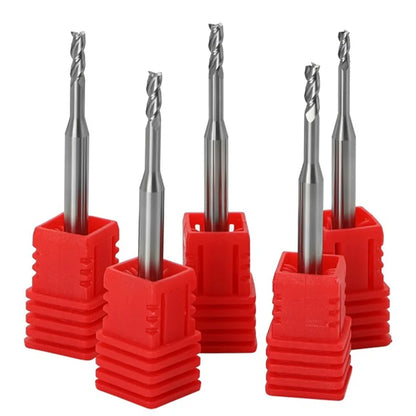 BB Micro End Mill Long Neck 0.1mm~3mm for Aluminum Alloy Copper Electrode Plastic Nonmetal CNC Machining Solid Carbide Cutter
