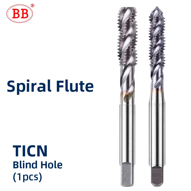 BB Cobalt Machine Tap Threading HSS CO TiN Spiral Straight Flute Fluteless CNC Forming Coated Hardness Metal Tool