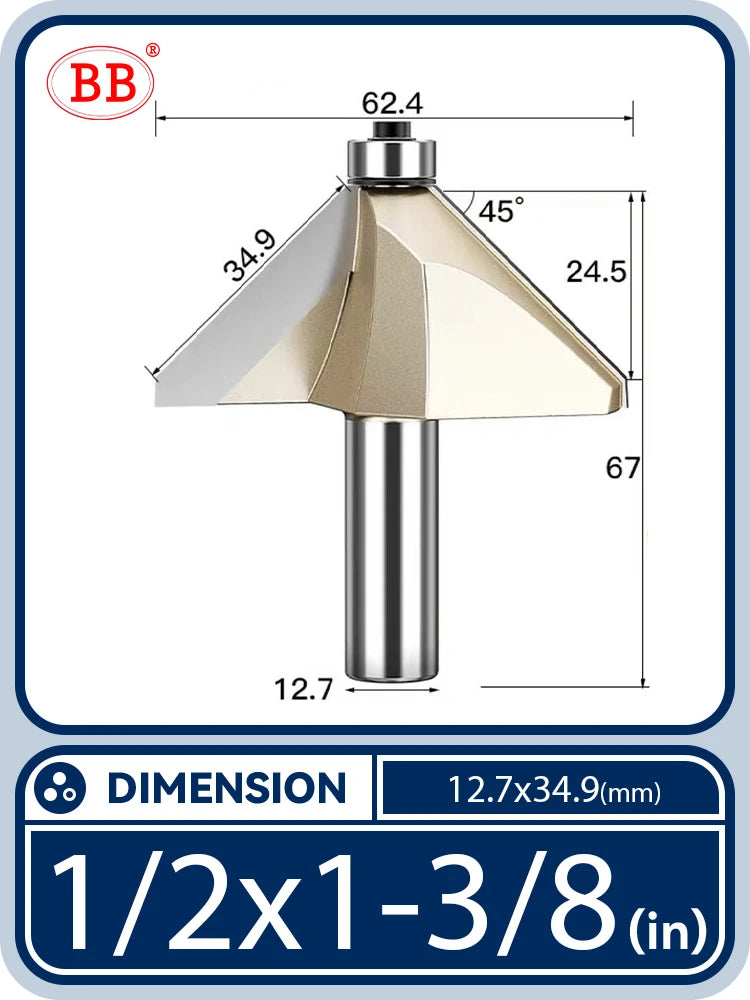 BB Bevel Cutter Chamfer Router Bit