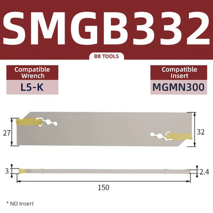 BB SMGB Groove Turning Tool SMGB226 SMGB326 SMGB432 Lathe Cutter Holder for MGMN