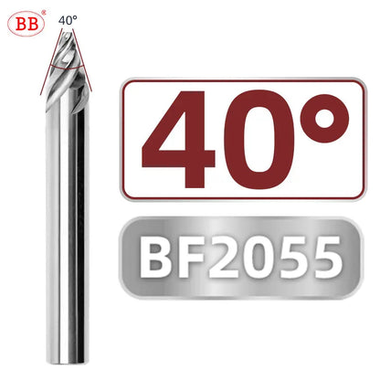 BB Chamfer Cutter Spiral Flute Carbide End Mill 30 40 60 90 120 Degree Steel Aluminum