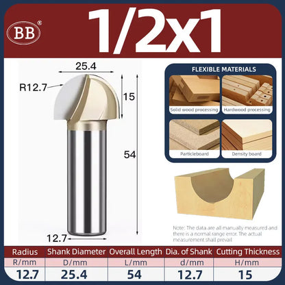 BB Half Round Router Bits