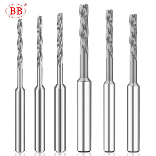 BB Left Hand 1-12mm H7 Carbide Spiral Flute PRO External Cooling Small BF2055