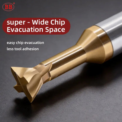 BB Spiral Dovetail Mill Cutter Carbide Slot Cutting Tool 30/35/40/45/50/55/60/65/70/75/80/85 Degree 4 Flute Diameter 1mm-20mm