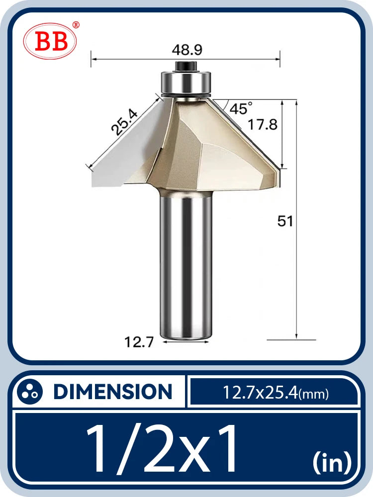 BB Bevel Cutter Chamfer Router Bit