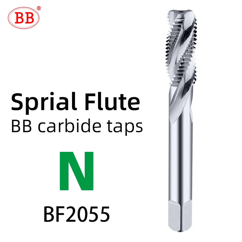 BB CNC Carbide Tap Spiral Straight Flute Fluteless Machine Thread Forming Coated Hardness M2 M3 M4 M5 M6 Metal Tool 1PCS