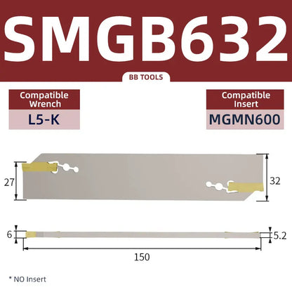 BB SMGB Groove Turning Tool SMGB226 SMGB326 SMGB432 Lathe Cutter Holder for MGMN