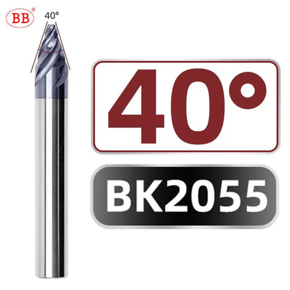 BB Chamfer Cutter Spiral Flute Carbide End Mill 30 40 60 90 120 Degree Steel Aluminum