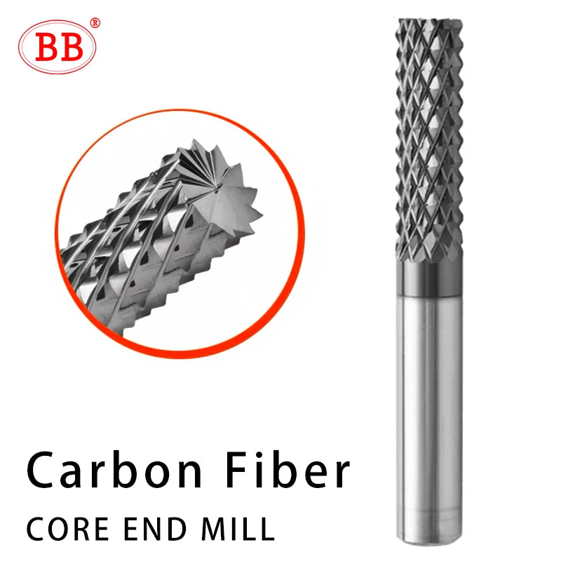 BB End Mill Graphite Carbon Fiber Fiberglass Composite Materials CVD Coated Wear-resistant Cutting Tool