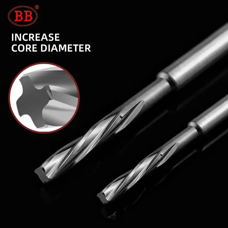BB Left Hand 1-12mm H7 Carbide Spiral Flute PRO External Cooling Small BF2055