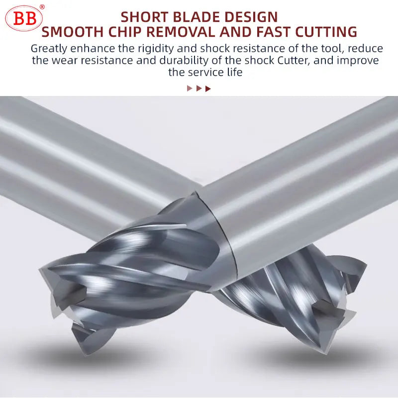 BB End Mill Short Cutting Length