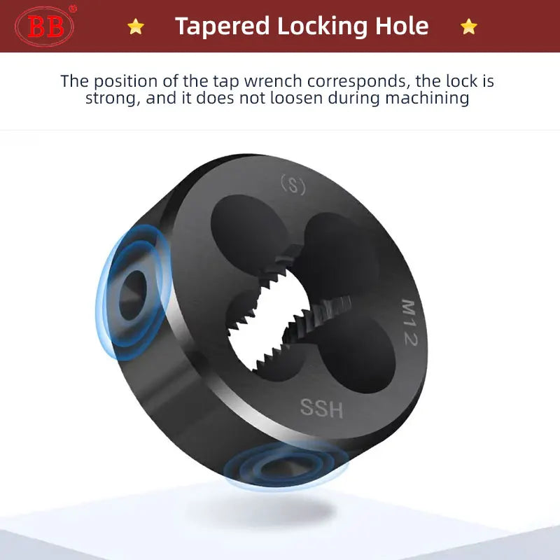 BB Round Dies ISO Right Hand Thread Tap HSS Tool M3-M20