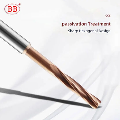 BB Reamer H7 1-12mm Carbide Spiral Flute Pro External Cooling Coated Machine for Metal Steel BB2055