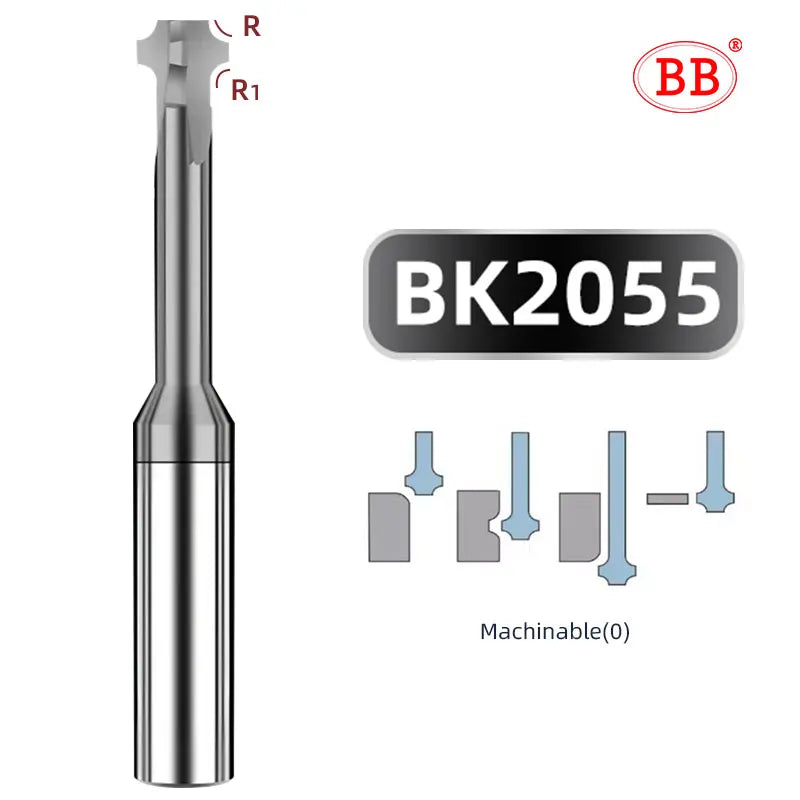 BB Corner Rounding Cutter UP DOWN Cutting Tool Carbide Coated Aluminum Steel R0.2-R3