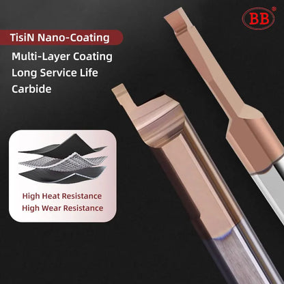 BB Small Bore Cutter Mini Turning Grooving Tool NC CNC Lath MVR MFR MFL Solid Carbide