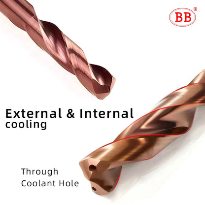 BB 50mm Lenghth 3xD Carbide Drill External Coolant Efficient CNC Drilling Tool BB2055(0.3~4.0mm)