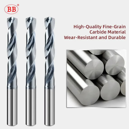 BB 3xD Pro Drill Bit Internal Cooling Carbide CNC Hole Drilling Tool Efficient SUS Stainless Steel Alloy Diameter 1mm to 20mm