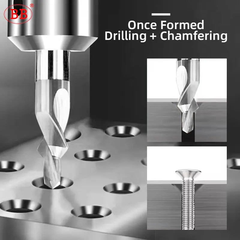 BB Step Drill 90 Degree 180 CNC Precision Solid Carbide Drilling Tools DLC Coated Screw Hole