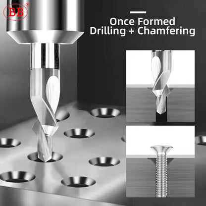 BB Step Drill 90 Degree 180 CNC Precision Solid Carbide Drilling Tools DLC Coated Screw Hole